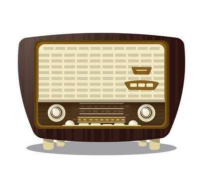 Retro radio design, Vector illustration