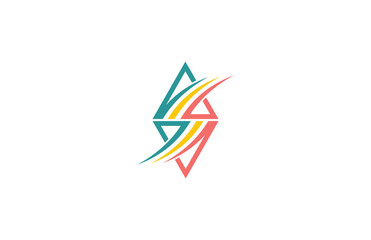 s colorful triangle business logo