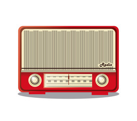 Retro radio design, Vector illustration