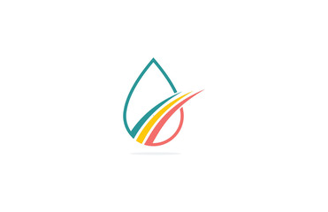 water drop icon business finance logo