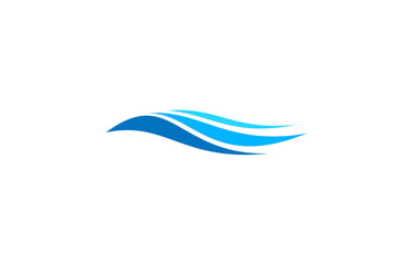 wave beach icon vector logo