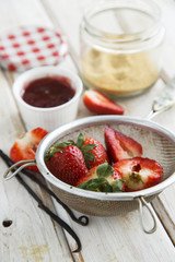 Making strawberry jam