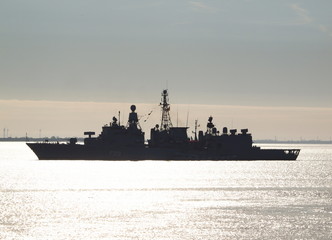 Fregatte auf der Jade