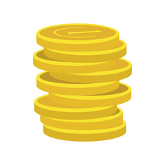 Lucky gold coin icon 