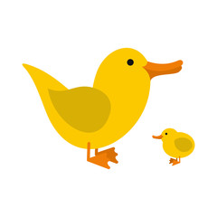 Yellow ducklings icon