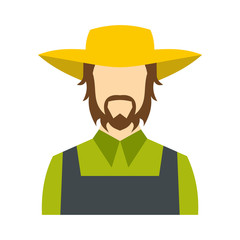 Farmer icon flat