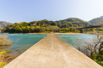 Fototapeta premium 高知県四万十市 中半家沈下橋