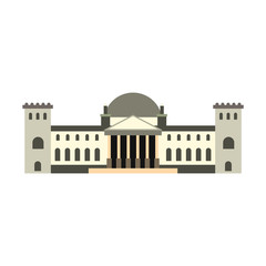 German Reichstag building icon, flat style