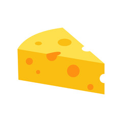 French cheese icon, flat style