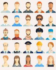 Set of avatar icons.