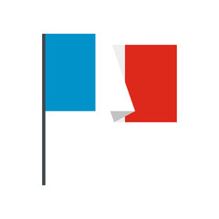 Flag of France icon, flat style