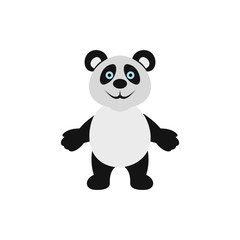 Naklejka premium Panda bear icon, flat style 