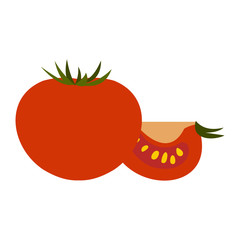 Tomato icon, flat style 