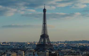 Fototapeta na wymiar The Eiffel tower, Paris, France.