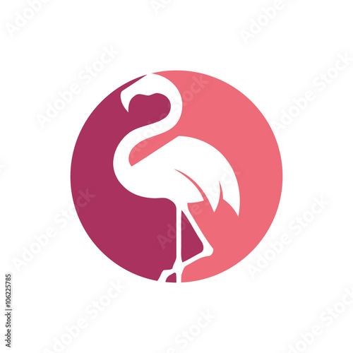 flamingo logo stock image