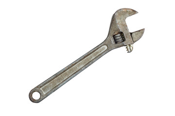 adjustable wrench isolated