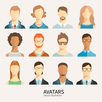 Set of avatar icons