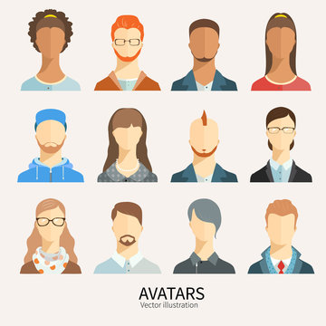 Set of avatar icons