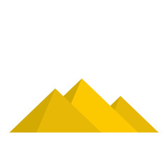 Pyramids of Egypt icon, flat style