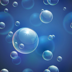 Seamless background with bubbles