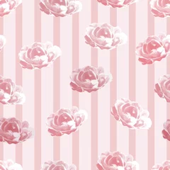 Rosen auf gestreiftem Hintergrund nahtlos © wendeliu