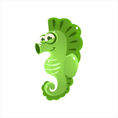 Green Seahorse Icon