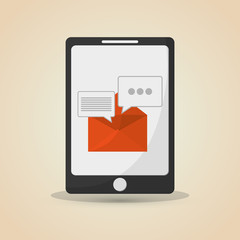 SMS icon design, vector illustration