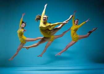 The modern ballet dancers 
