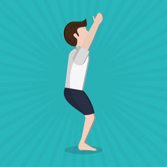 Yoga icon design, vector illustration