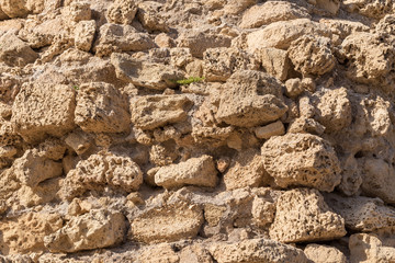 Background  texture of wall ruins. stone wall texture , texture of stone wall for background , old stone texture