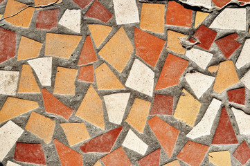 Broken vintage tile - keramik background