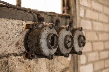 alte Lichtschalter im Kraftwerk