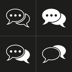Fototapeta premium Chatting - vector icon.