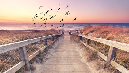 Obrazy na Plexi  Świt na wybrzeżu