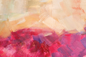 colored canvas with oil paints