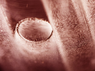 Abstract underwater composition with bubbles, tubes, lines and light 