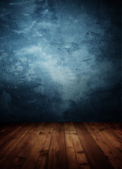 empty room with colored wall (concrete).