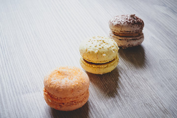 Makaroons on the table
