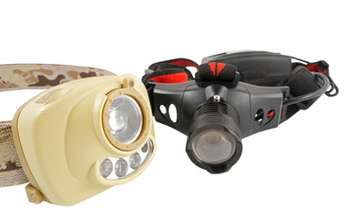 Head-mounted flashlights