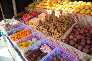 fruit on the counter of the eastern market