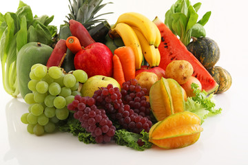 新鮮な野菜と果物