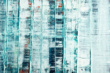 Abstract painted canvas. Oil paints on a palette.