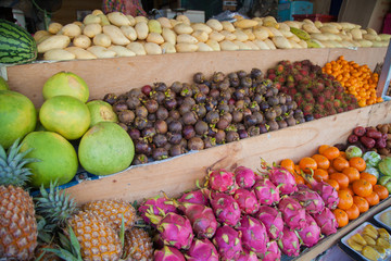 fruit on the counter of the eastern market