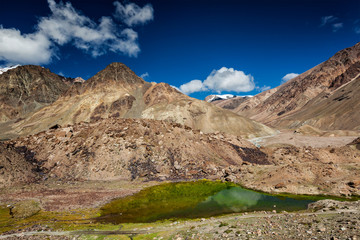 Himalayan landscape with mountain lake