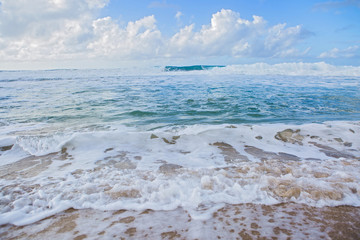 Beach foam in Polihale State Park Kauai