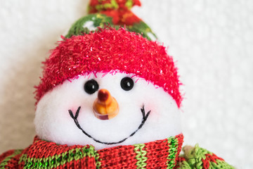 Snow man doll close up
