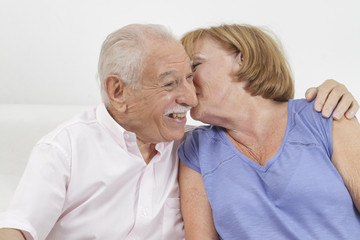 portrait of an affectionate senior couple