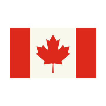 Flag of Canada icon, flat style