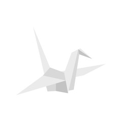 Paper Dove icon, flat style
