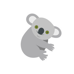 Koala icon, flat style